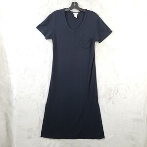 COTN Brand Nightgown S Black Pima Cotton Short‎ Sleeve Pullover Lounge Sleepwear